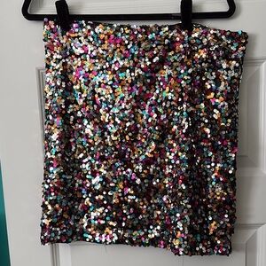 SHEIN Dazzling Sequin Mini Skirt
